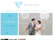 Tablet Screenshot of afteryesweddings.com